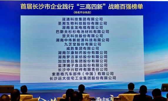 九芝堂榮登“長沙市企業踐行‘三高四新’戰略百強榜”
